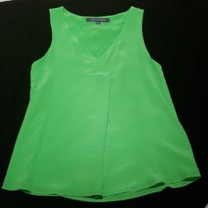 FRENCH CONNECTION GREEN SILK TOP UK8/US4